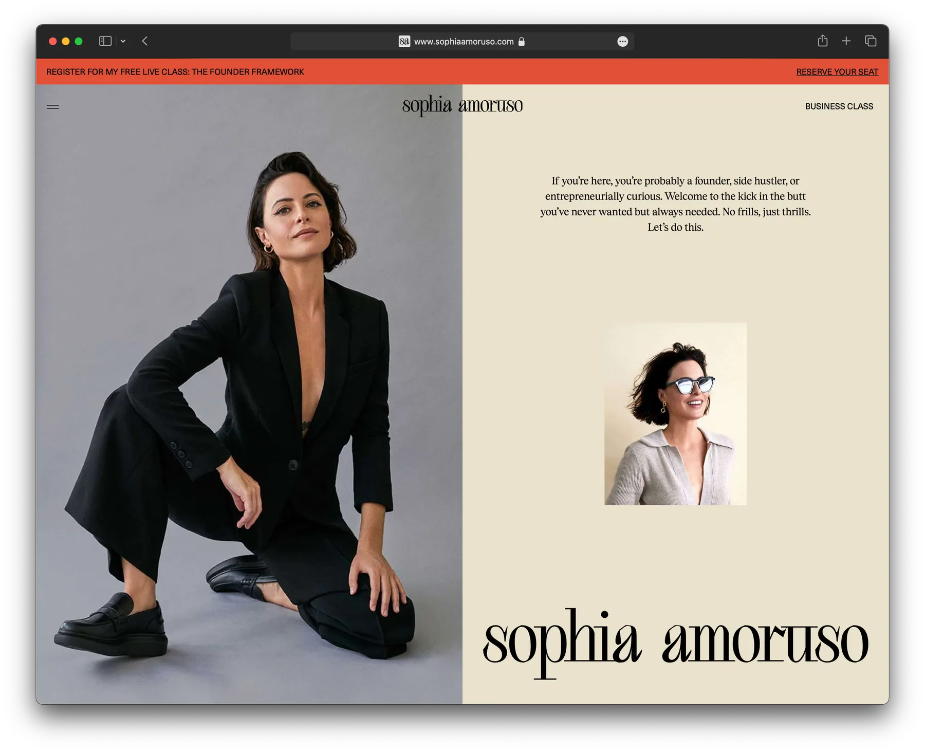 Sophia Amoruso website screenshot