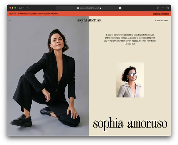Sophia Amoruso website screenshot
