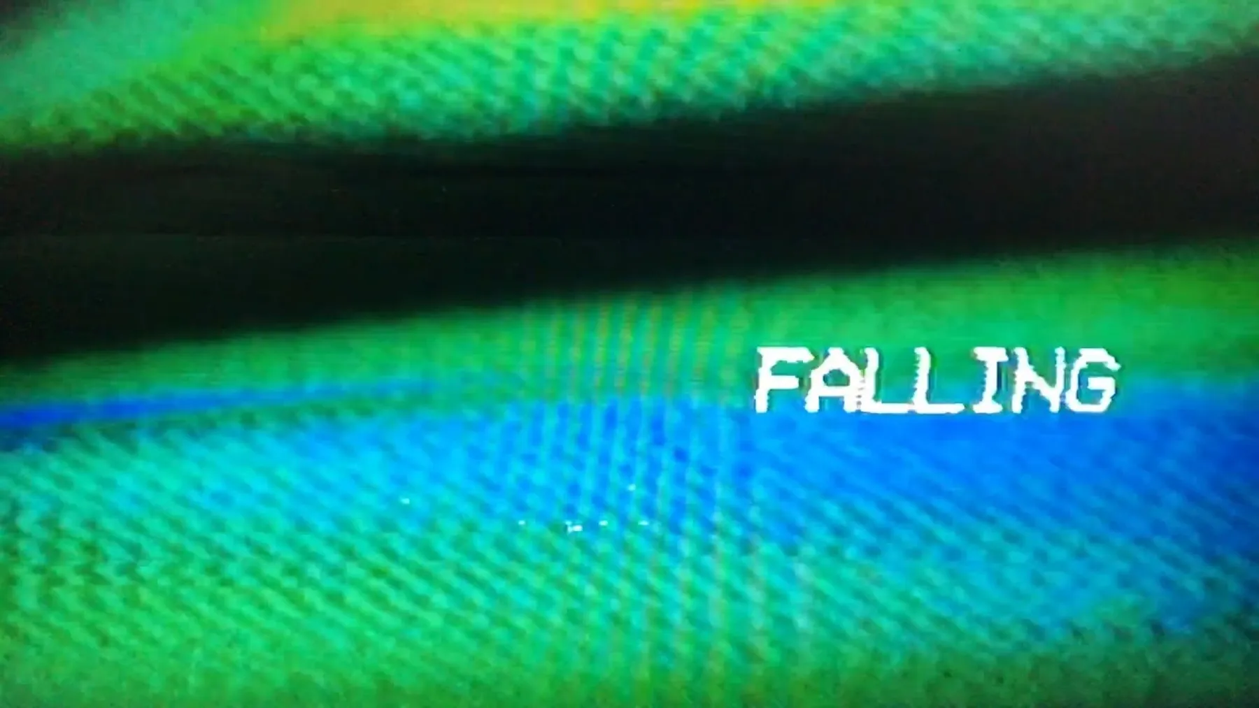 'Falling' video title screen.